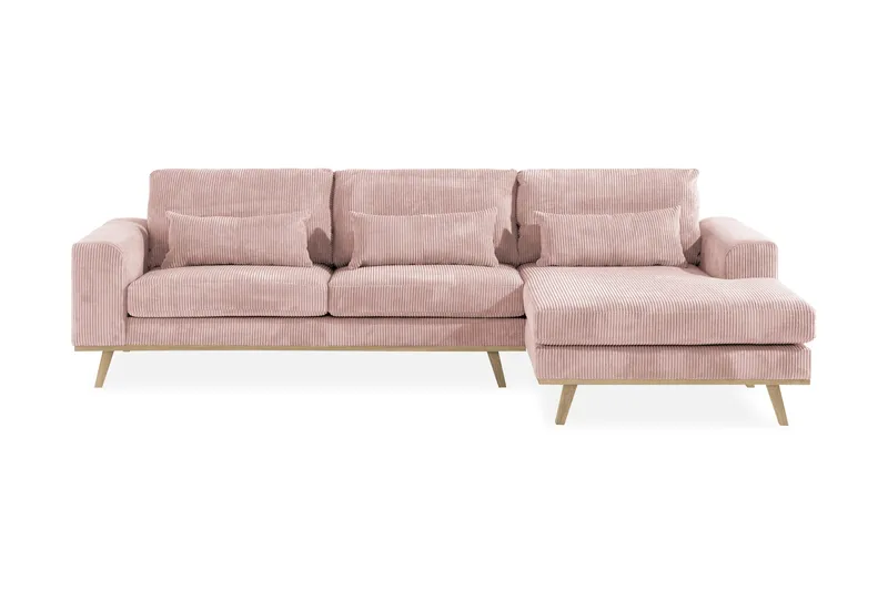 Copenhagen 4-sits Högervänd L-formad Divansoffa i Manchester - Rosa - Möbler - Vardagsrum - Soffor - Divansoffa & schäslong