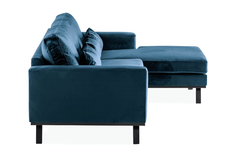 Copenhagen 4-sits Högervänd L-formad Divansoffa i Sammet - Blå - Möbler - Vardagsrum - Soffor - Divansoffa & schäslong