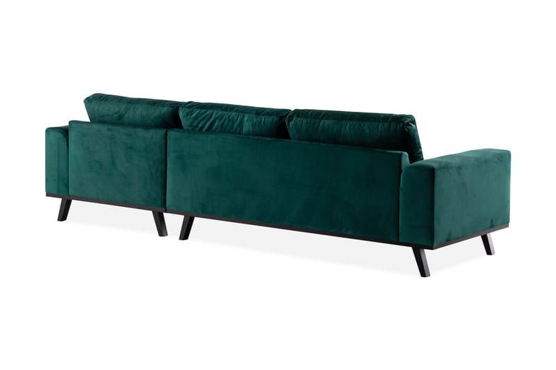 Copenhagen 4-sits Högervänd L-formad Divansoffa i Sammet - Grön - Möbler - Vardagsrum - Soffor - Divansoffa & schäslong