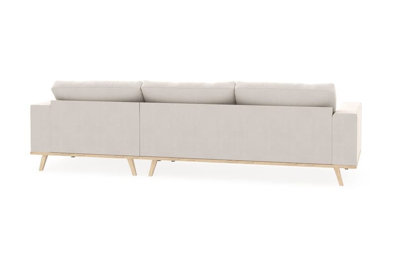 Copenhagen 4-sits Högervänd L-formad Divansoffa i Sammet - Krämvit - Möbler - Vardagsrum - Soffor - Divansoffa & schäslong