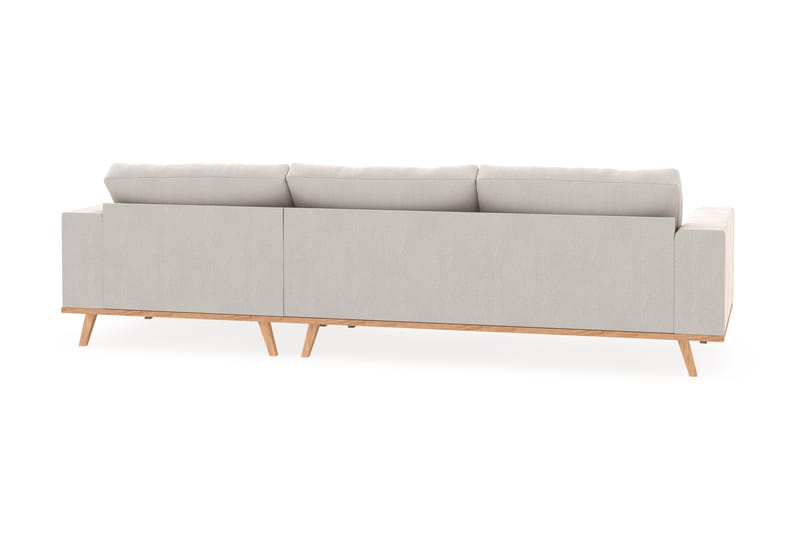 Copenhagen 4-sits Högervänd L-formad Divansoffa i Sammet - Krämvit - Möbler - Vardagsrum - Soffor - Divansoffa & schäslong