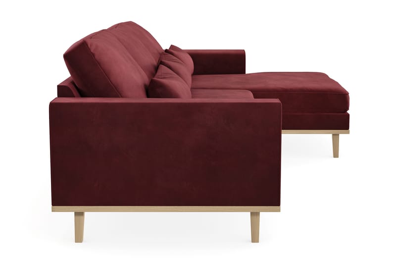 Copenhagen 4-sits Högervänd L-formad Divansoffa i Sammet - Lila - Möbler - Vardagsrum - Soffor - Divansoffa & schäslong