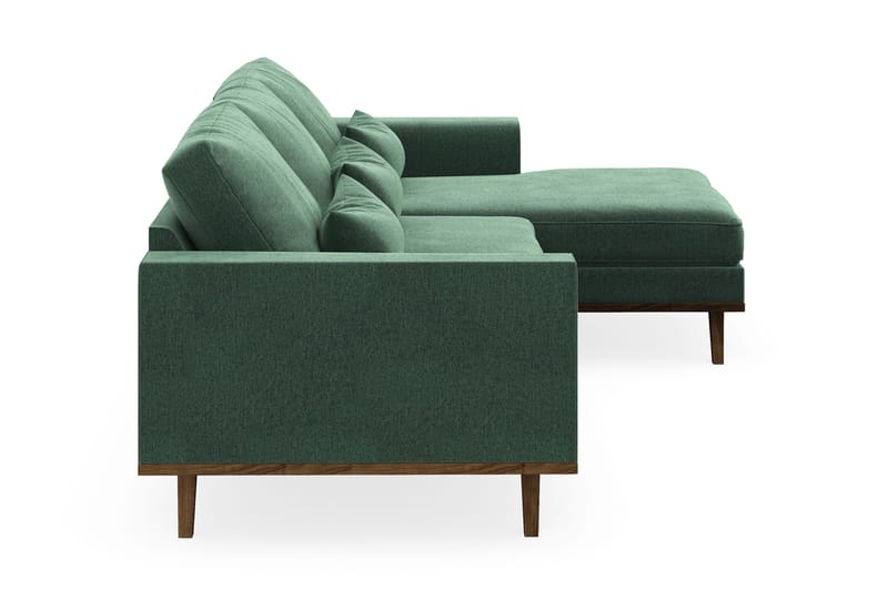 Copenhagen 4-sits Högervänd L-formad Divansoffa i Sammet - Mörkgrön - Möbler - Vardagsrum - Soffor - Divansoffa & schäslong