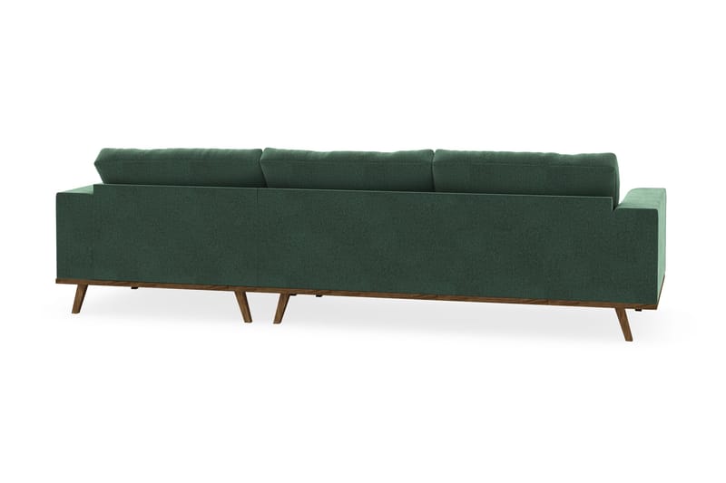 Copenhagen 4-sits Högervänd L-formad Divansoffa i Sammet - Mörkgrön - Möbler - Vardagsrum - Soffor - Divansoffa & schäslong