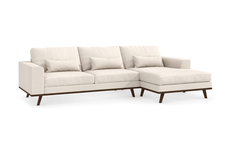 Copenhagen 4-sits Högervänd L-formad Divansoffa i Tyg - Beige - M öbler - Vardagsrum - Soffor - Divansoffa & schäslong