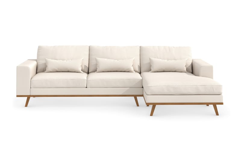 Copenhagen 4-sits Högervänd L-formad Divansoffa i Tyg - Beige - Möbler - Vardagsrum - Soffor - Divansoffa & schäslong