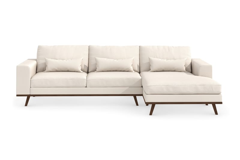 Copenhagen 4-sits Högervänd L-formad Divansoffa i Tyg - Beige - Möbler - Vardagsrum - Soffor - Divansoffa & schäslong