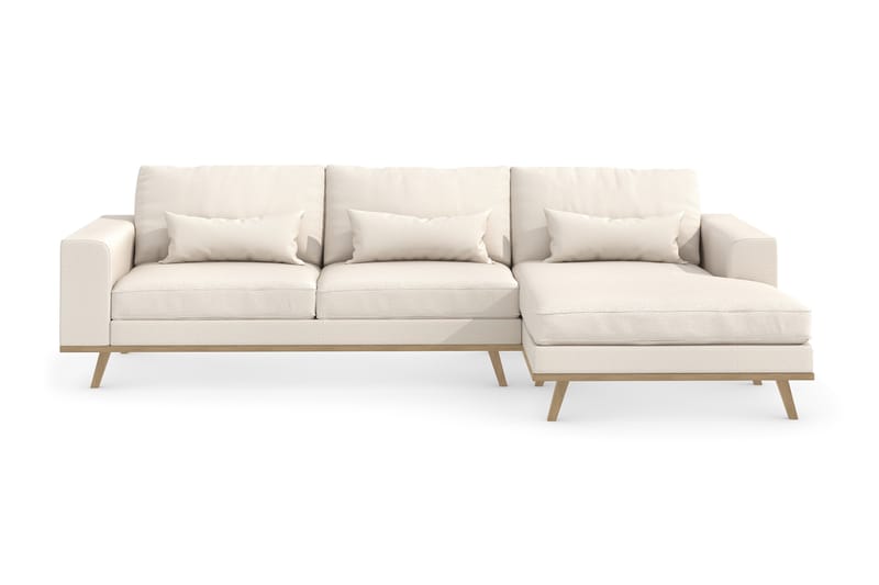 Copenhagen 4-sits Högervänd L-formad Divansoffa i Tyg - Beige - Möbler - Vardagsrum - Soffor - Divansoffa & schäslong
