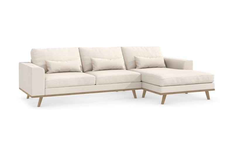 Copenhagen 4-sits Högervänd L-formad Divansoffa i Tyg - Beige - Möbler - Vardagsrum - Soffor - Divansoffa & schäslong