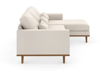 Copenhagen 4-sits Högervänd L-formad Divansoffa i Tyg - Beige - Möbler - Vardagsrum - Soffor - Divansoffa & schäslong