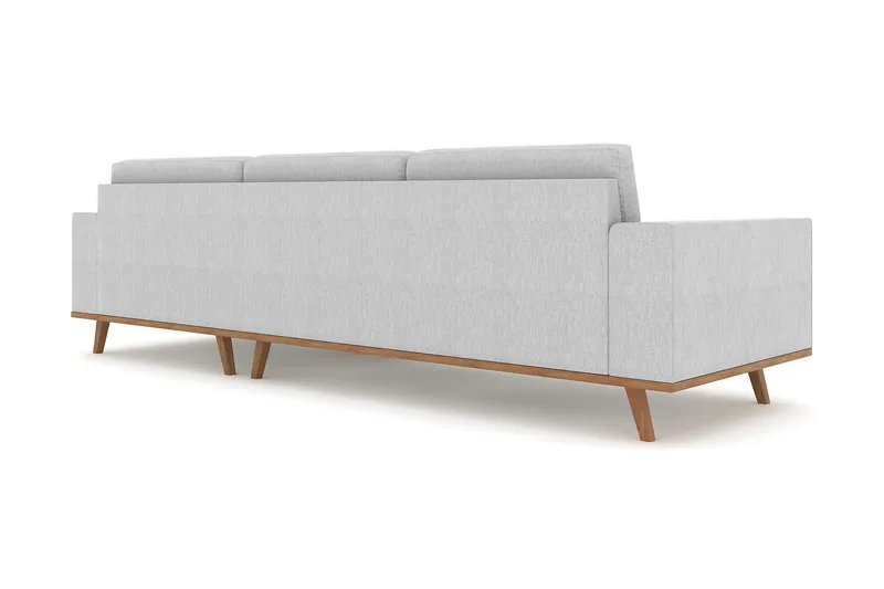 Copenhagen 4-sits Högervänd L-formad Divansoffa i Tyg - Grå - Möbler - Vardagsrum - Soffor - Divansoffa & schäslong