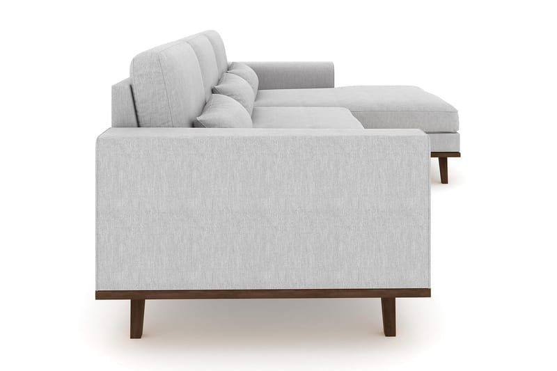 Copenhagen 4-sits Högervänd L-formad Divansoffa i Tyg - Grå - Möbler - Vardagsrum - Soffor - Divansoffa & schäslong