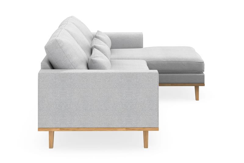 Copenhagen 4-sits Högervänd L-formad Divansoffa i Tyg - Ljusgrå - Möbler - Vardagsrum - Soffor - Divansoffa & schäslong