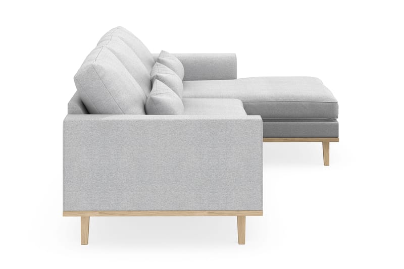 Copenhagen 4-sits Högervänd L-formad Divansoffa i Tyg - Ljusgrå - Möbler - Vardagsrum - Soffor - Divansoffa & schäslong