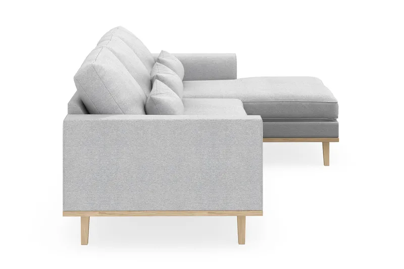 Copenhagen 4-sits Högervänd L-formad Divansoffa i Tyg - Ljusgrå - Möbler - Vardagsrum - Soffor - Divansoffa & schäslong