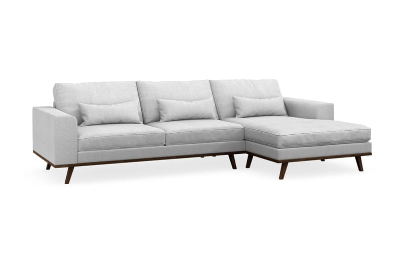 Copenhagen 4-sits Högervänd L-formad Divansoffa i Tyg - Ljusgrå - Möbler - Vardagsrum - Soffor - Divansoffa & schäslong