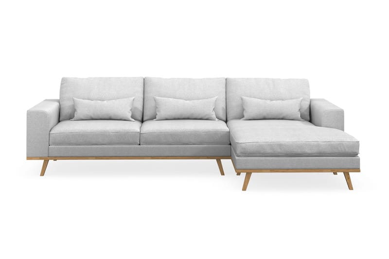 Copenhagen 4-sits Högervänd L-formad Divansoffa i Tyg - Ljusgrå - Möbler - Vardagsrum - Soffor - Divansoffa & schäslong