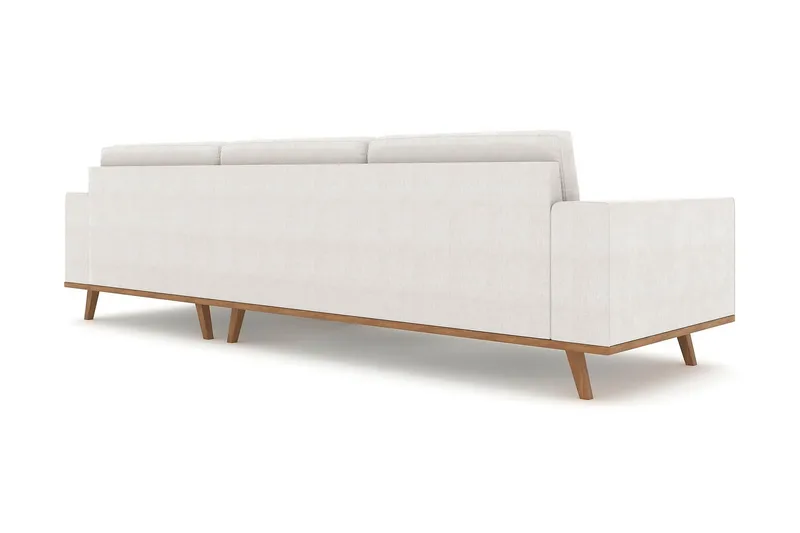 Copenhagen 4-sits Högervänd L-formad Divansoffa i Tyg - Ljusgrå - Möbler - Vardagsrum - Soffor - Divansoffa & schäslong