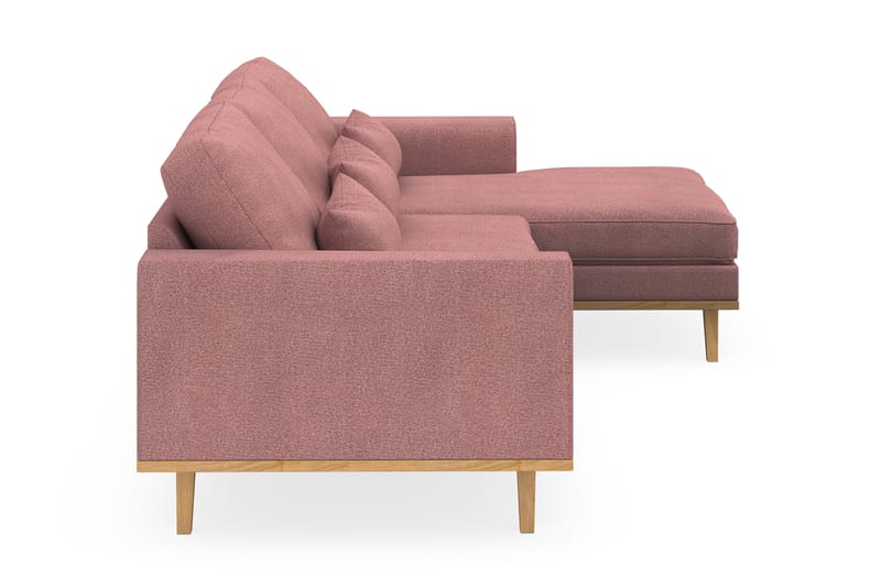 Copenhagen 4-sits Högervänd L-formad Divansoffa i Tyg - Rosa - Möbler - Vardagsrum - Soffor - Divansoffa & schäslong