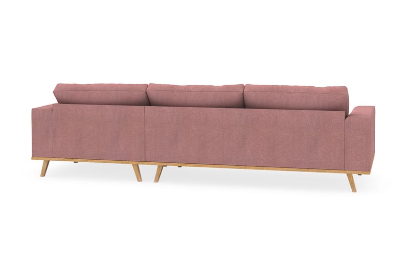 Copenhagen 4-sits Högervänd L-formad Divansoffa i Tyg - Rosa - Möbler - Vardagsrum - Soffor - Divansoffa & schäslong