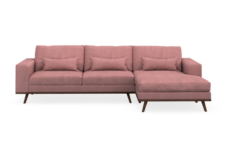 Copenhagen 4-sits Högervänd L-formad Divansoffa i Tyg - Rosa - Möbler - Vardagsrum - Soffor - Divansoffa & schäslong
