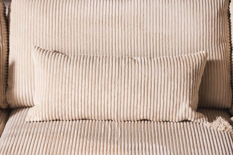 Copenhagen 4-sits Högervänd L-formad Djup Divansoffa i Manchester - Beige - Möbler - Vardagsrum - Soffor - Divansoffa & schäslong