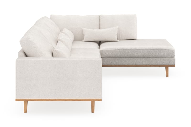 Copenhagen 4-sits Högervänd L-formad Schäslongsoffa i Bouclé - Vit - Möbler - Vardagsrum - Soffor - Divansoffa & schäslong