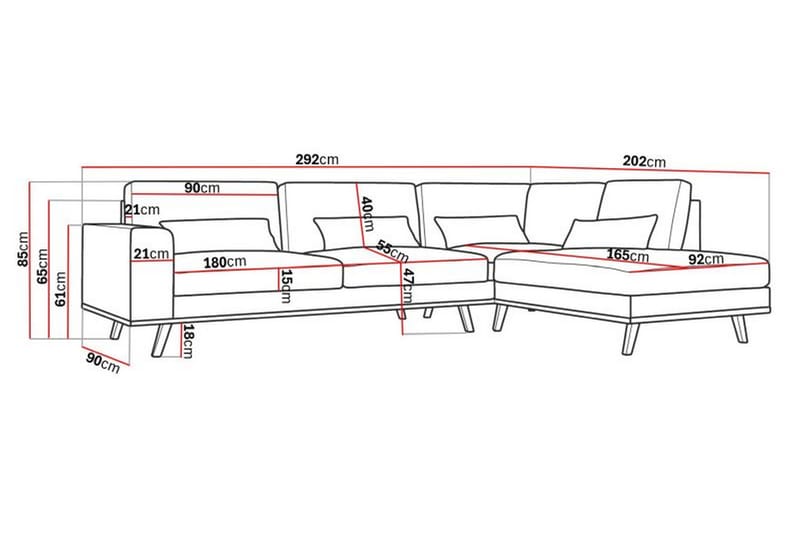 Copenhagen 4-sits Högervänd L-formad Schäslongsoffa i Bouclé - Vit - Möbler - Vardagsrum - Soffor - Divansoffa & schäslong