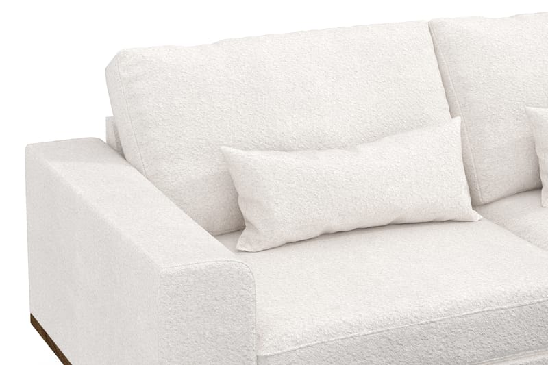 Copenhagen 4-sits Högervänd L-formad Schäslongsoffa i Bouclé - Vit - Möbler - Vardagsrum - Soffor - Divansoffa & schäslong