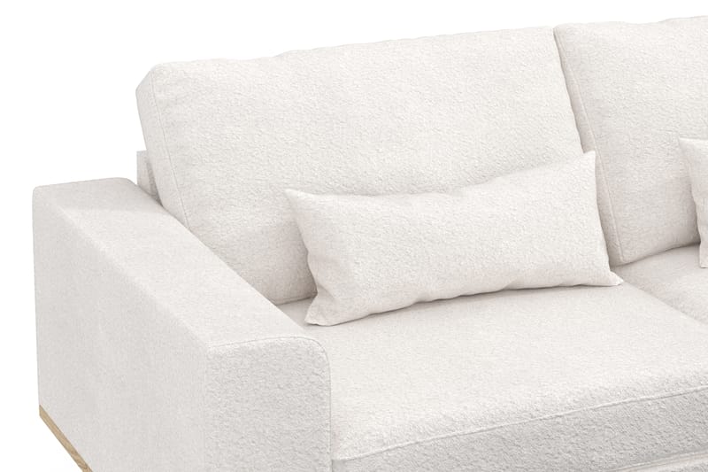 Copenhagen 4-sits Högervänd L-formad Schäslongsoffa i Bouclé - Vit - Möbler - Vardagsrum - Soffor - Divansoffa & schäslong