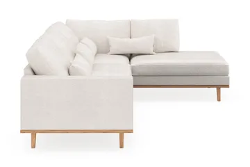 Copenhagen 4-sits Högervänd L-formad Schäslongsoffa i Bouclé - Vit - Möbler - Vardagsrum - Soffor - Divansoffa & schäslong
