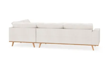 Copenhagen 4-sits Högervänd L-formad Schäslongsoffa i Bouclé - Vit - Möbler - Vardagsrum - Soffor - Divansoffa & schäslong