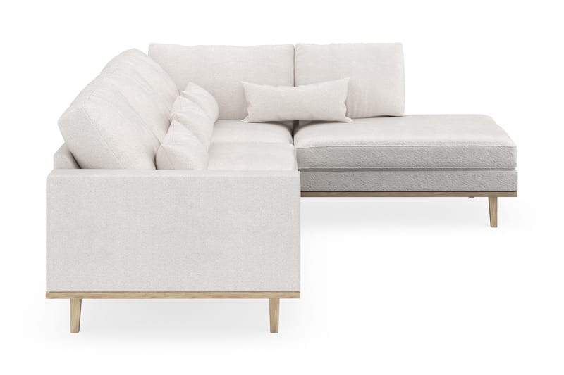 Copenhagen 4-sits Högervänd L-formad Schäslongsoffa i Bouclé - Vit - Möbler - Vardagsrum - Soffor - Divansoffa & schäslong