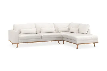 Copenhagen 4-sits Högervänd L-formad Schäslongsoffa i Bouclé - Vit - Möbler - Vardagsrum - Soffor - Divansoffa & schäslong