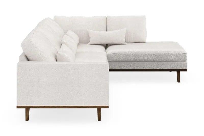 Copenhagen 4-sits Högervänd L-formad Schäslongsoffa i Bouclé - Vit - Möbler - Vardagsrum - Soffor - Divansoffa & schäslong