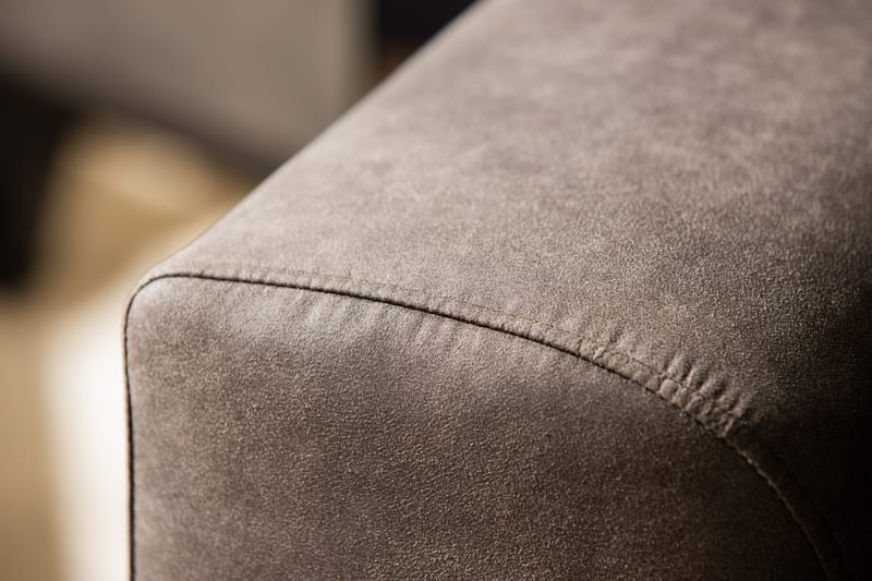 Copenhagen 4-sits Högervänd L-formad Schäslongsoffa i Konstläder - Mörkgrå - Möbler - Vardagsrum - Soffor - Divansoffa & schäslong