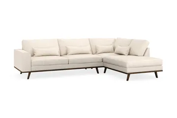 Copenhagen 4-sits Högervänd L-formad Schäslongsoffa i Manchester - Beige - Möbler - Vardagsrum - Soffor - Divansoffa & schäslong