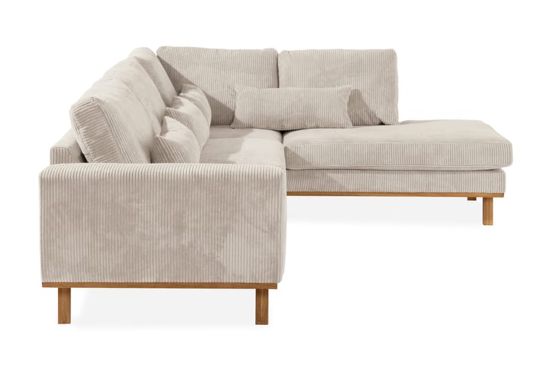 Copenhagen 4-sits Högervänd L-formad Schäslongsoffa i Manchester - Beige - Möbler - Vardagsrum - Soffor - Divansoffa & schäslong