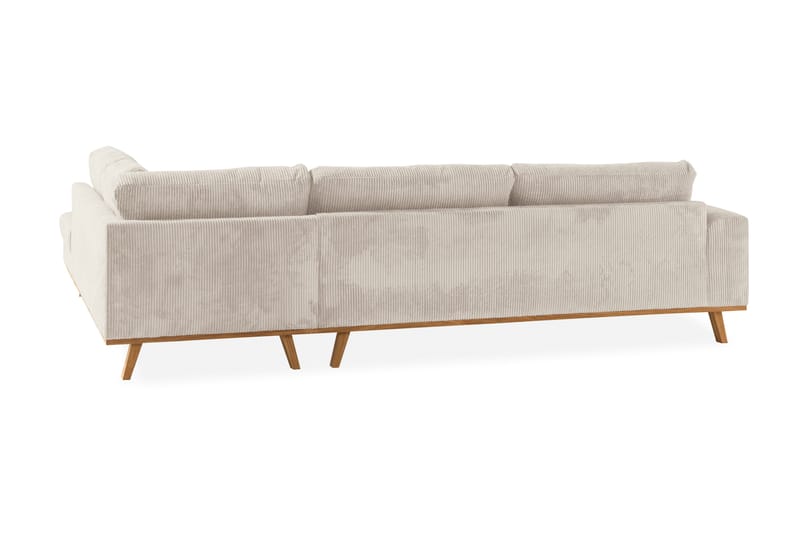 Copenhagen 4-sits Högervänd L-formad Schäslongsoffa i Manchester - Beige - Möbler - Vardagsrum - Soffor - Divansoffa & schäslong