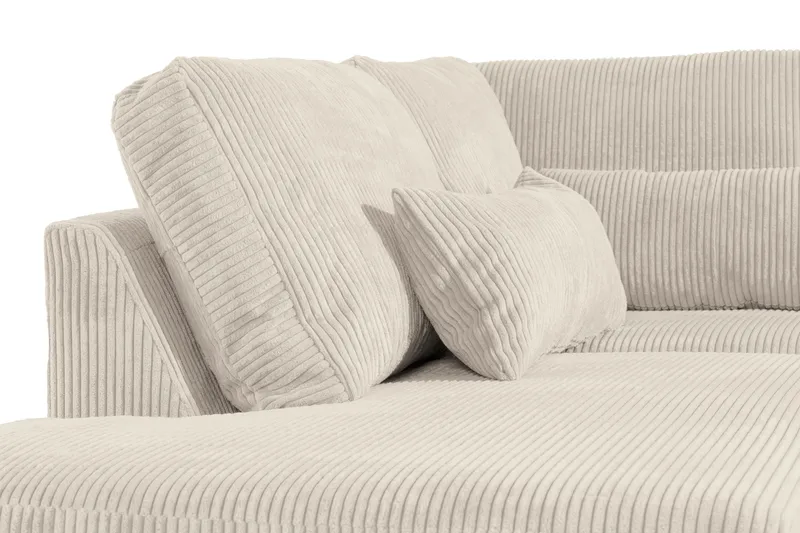Copenhagen 4-sits Högervänd L-formad Schäslongsoffa i Manchester - Beige - Möbler - Vardagsrum - Soffor - Divansoffa & schäslong