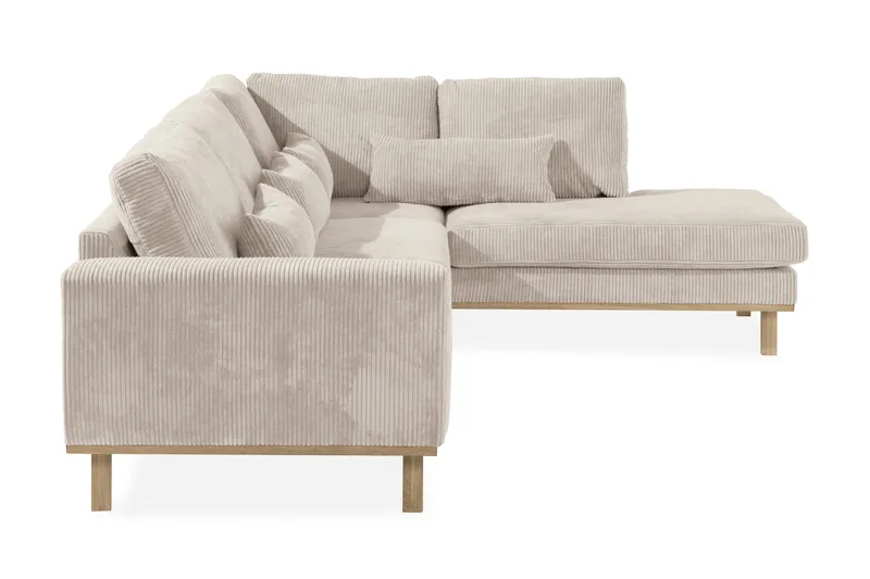 Copenhagen 4-sits Högervänd L-formad Schäslongsoffa i Manchester - Beige - Möbler - Vardagsrum - Soffor - Divansoffa & schäslong