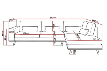 Copenhagen 4-sits Högervänd L-formad Schäslongsoffa i Manchester - Beige - Möbler - Vardagsrum - Soffor - Divansoffa & schäslong
