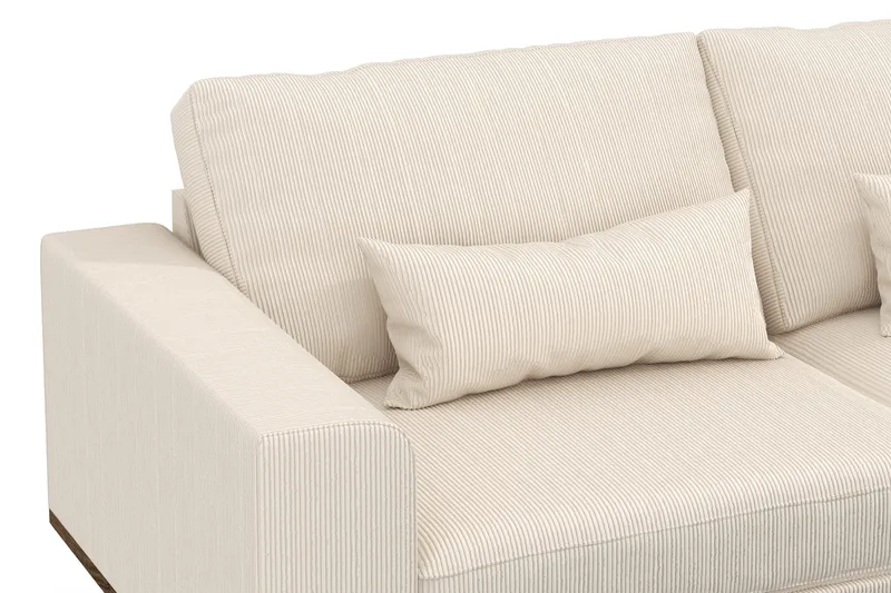 Copenhagen 4-sits Högervänd L-formad Schäslongsoffa i Manchester - Beige - Möbler - Vardagsrum - Soffor - Divansoffa & schäslong