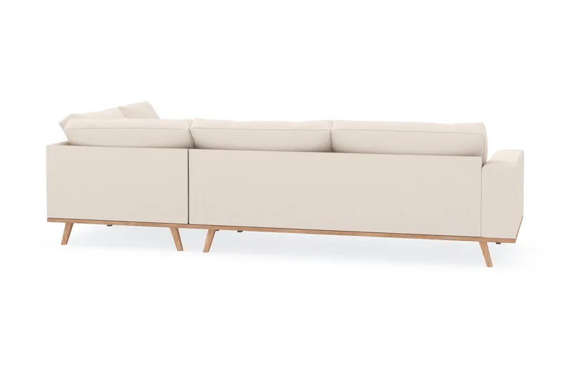 Copenhagen 4-sits Högervänd L-formad Schäslongsoffa i Manchester - Beige - Möbler - Vardagsrum - Soffor - Divansoffa & schäslong