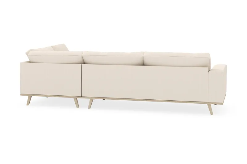 Copenhagen 4-sits Högervänd L-formad Schäslongsoffa i Manchester - Beige - Möbler - Vardagsrum - Soffor - Divansoffa & schäslong