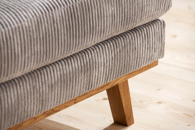 Copenhagen 4-sits Högervänd L-formad Schäslongsoffa i Manchester - Ljusgrå - Möbler - Vardagsrum - Soffor - Divansoffa & schäslong