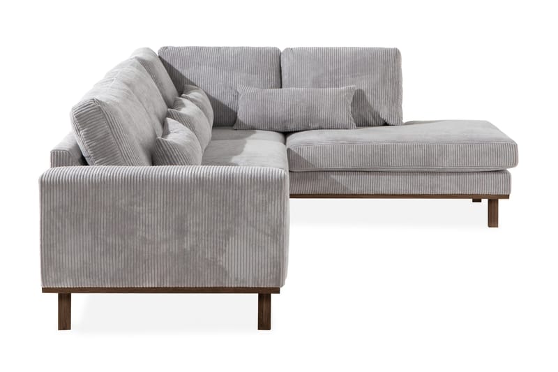 Copenhagen 4-sits Högervänd L-formad Schäslongsoffa i Manchester - Ljusgrå - Möbler - Vardagsrum - Soffor - Divansoffa & schäslong