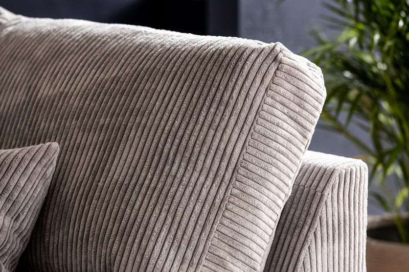 Copenhagen 4-sits Högervänd L-formad Schäslongsoffa i Manchester - Ljusgrå - Möbler - Vardagsrum - Soffor - Divansoffa & schäslong