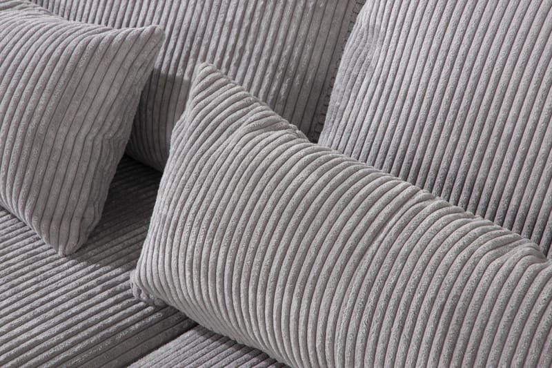 Copenhagen 4-sits Högervänd L-formad Schäslongsoffa i Manchester - Ljusgrå - Möbler - Vardagsrum - Soffor - Divansoffa & schäslong