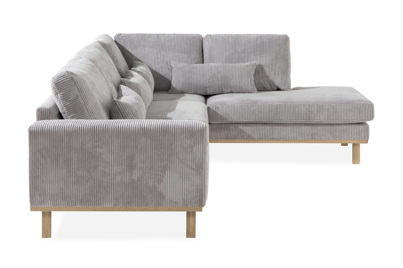 Copenhagen 4-sits Högervänd L-formad Schäslongsoffa i Manchester - Ljusgrå - Möbler - Vardagsrum - Soffor - Divansoffa & schäslong
